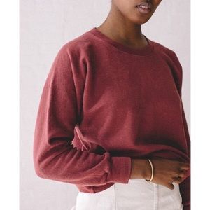 Aliya Wanek Ami Sweatshirt Washed Maroon Size L
